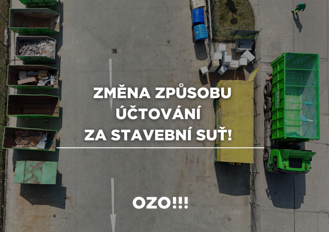 Změna způsobu účtování za stavební suť!